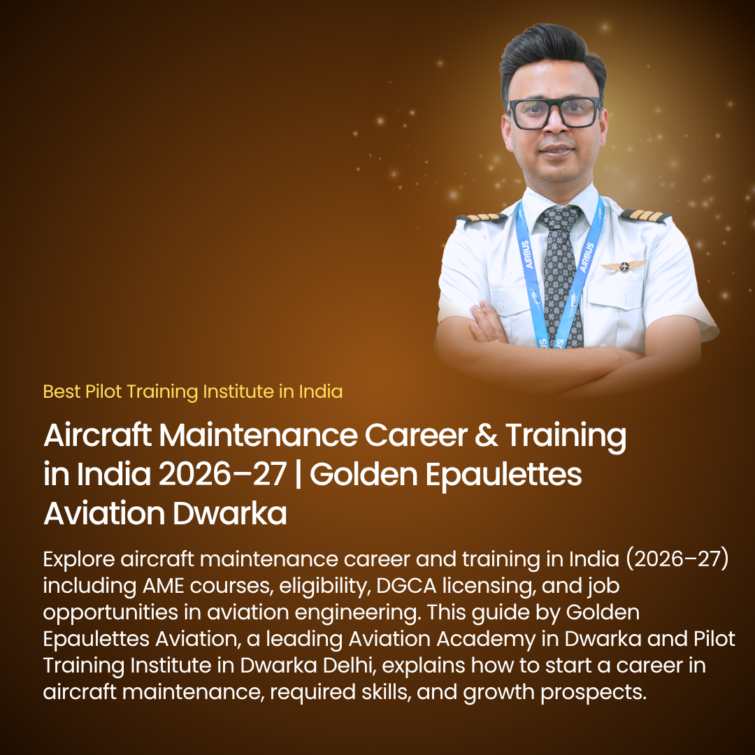 Aircraft Maintenance Career & Training in India 2026–27 | Golden Epaulettes Aviation Dwarka